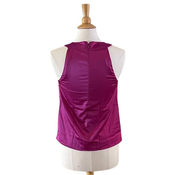 The Limited Silky Purple Rounded Neck Sleeveless Blouse/Tank/Top/Shell, S - Picture 4 of 13